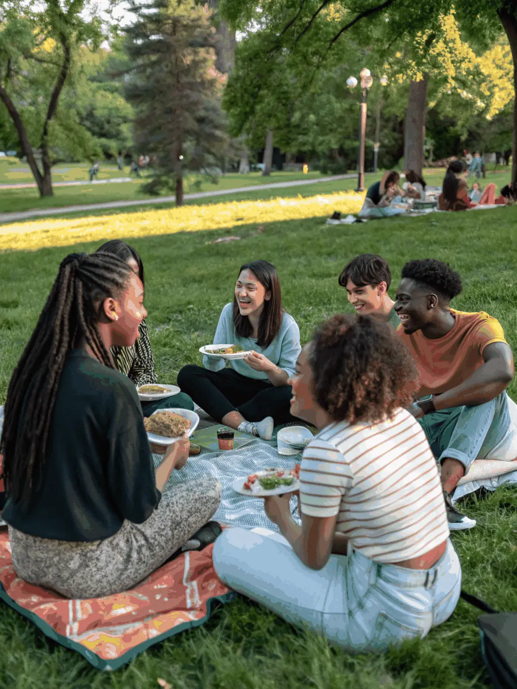 Participants in a CELS-organized recreational outing, such as a hike or a picnic, enjoying the outdoors and engaging in social interaction.